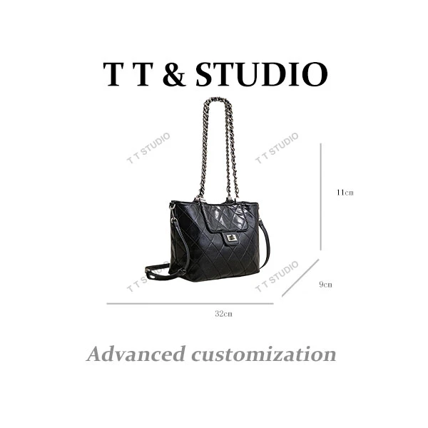 【TT Studio】SK-62795-黑色RAIN.CUN时尚简约腋下斜跨轻奢女包