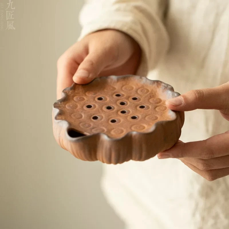 原矿老岩泥蓄水莲蓬壶承