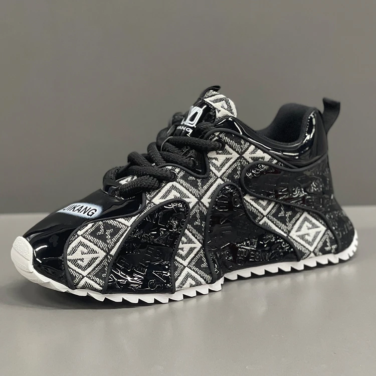 法莎尼亚男鞋爆款潮男百搭黑色老爹鞋厚底增高运动休闲鞋子男款