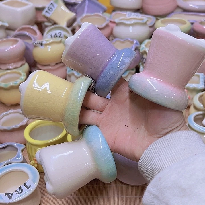 红陶陶瓷花盆当场满12包邮