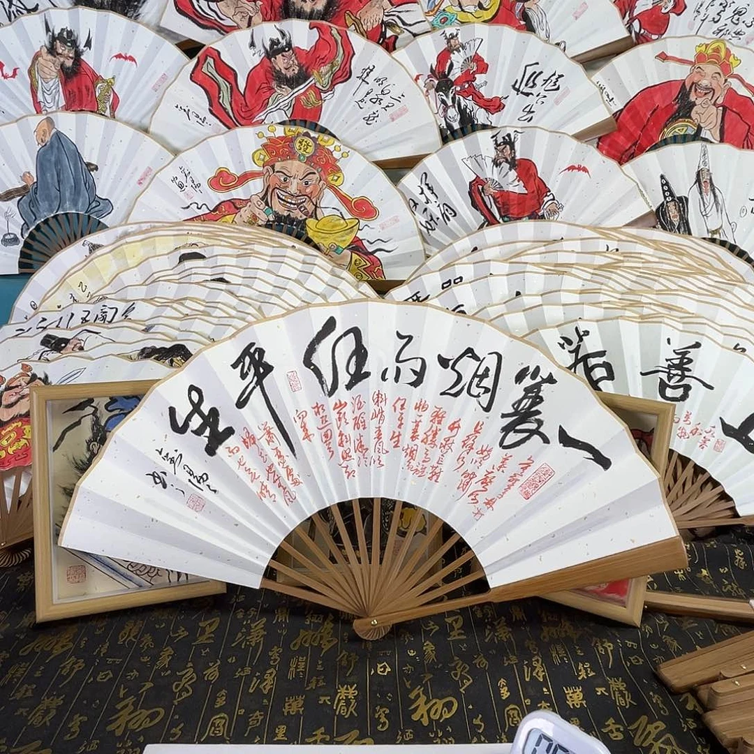 国画1**7手绘折扇一把