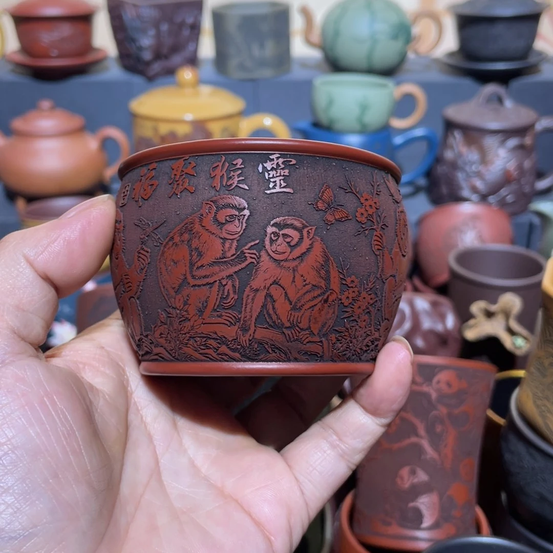 原矿紫砂手工主人杯