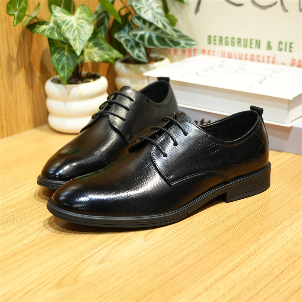 品牌撤柜秋季男士商务休闲真皮皮鞋系带舒适英伦风正装男鞋1W014