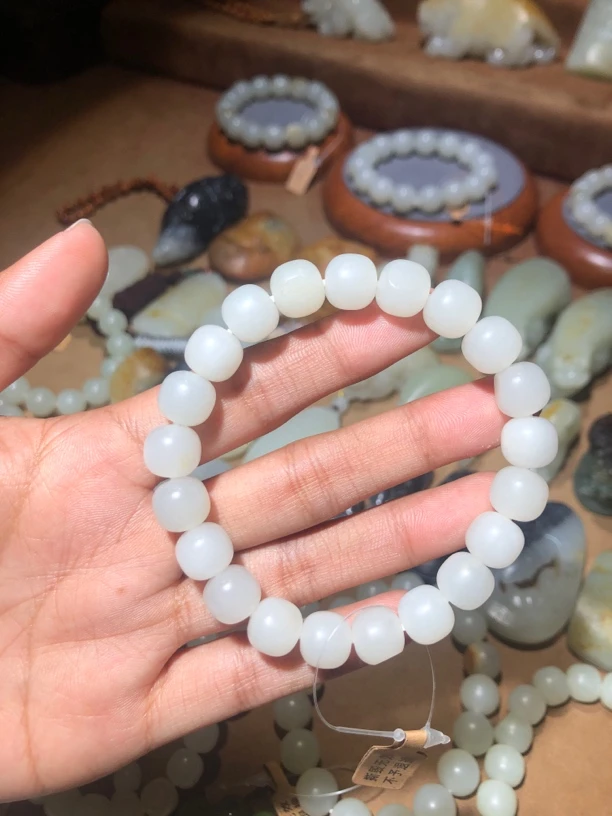 和田玉老型卡10手串