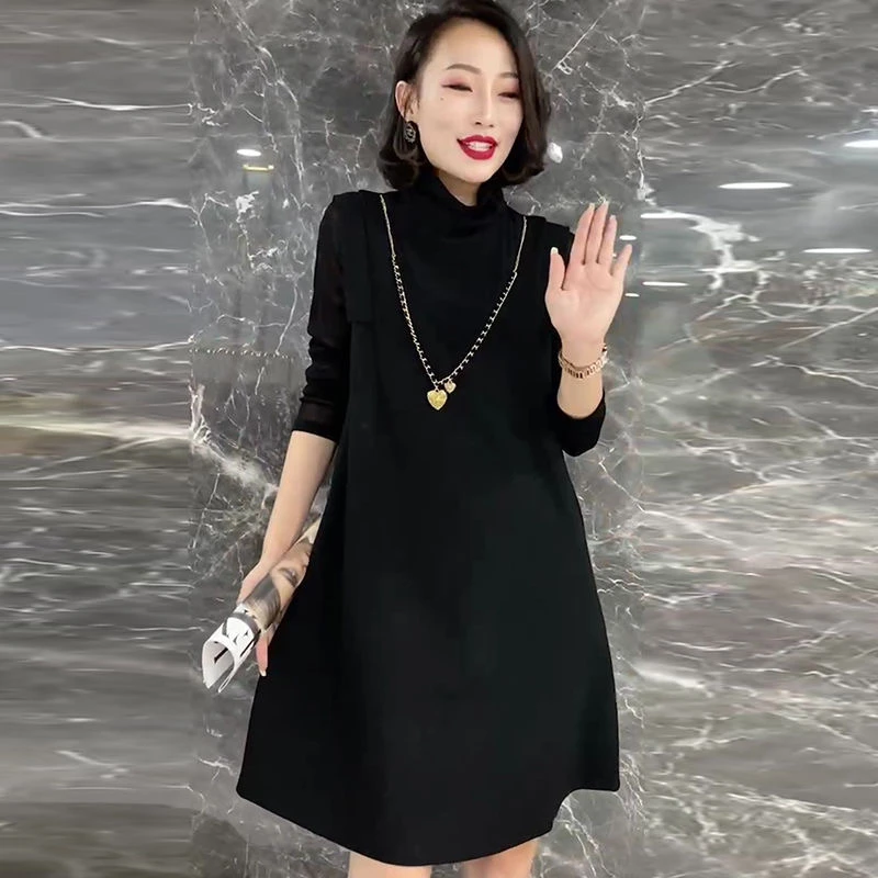 41气质显瘦拼接女装连衣裙