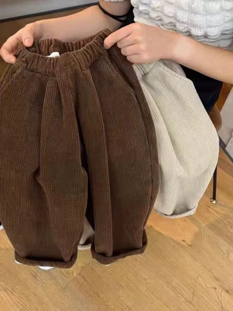 （现货）6103儿童韩版灯芯绒条绒裤