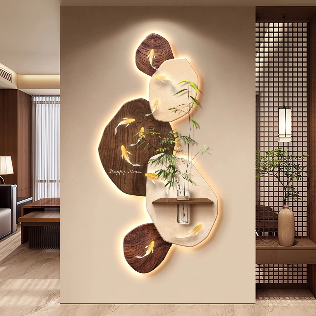 水培绿植入户正对门走廊过道客厅布置家居用品客厅新房装饰品