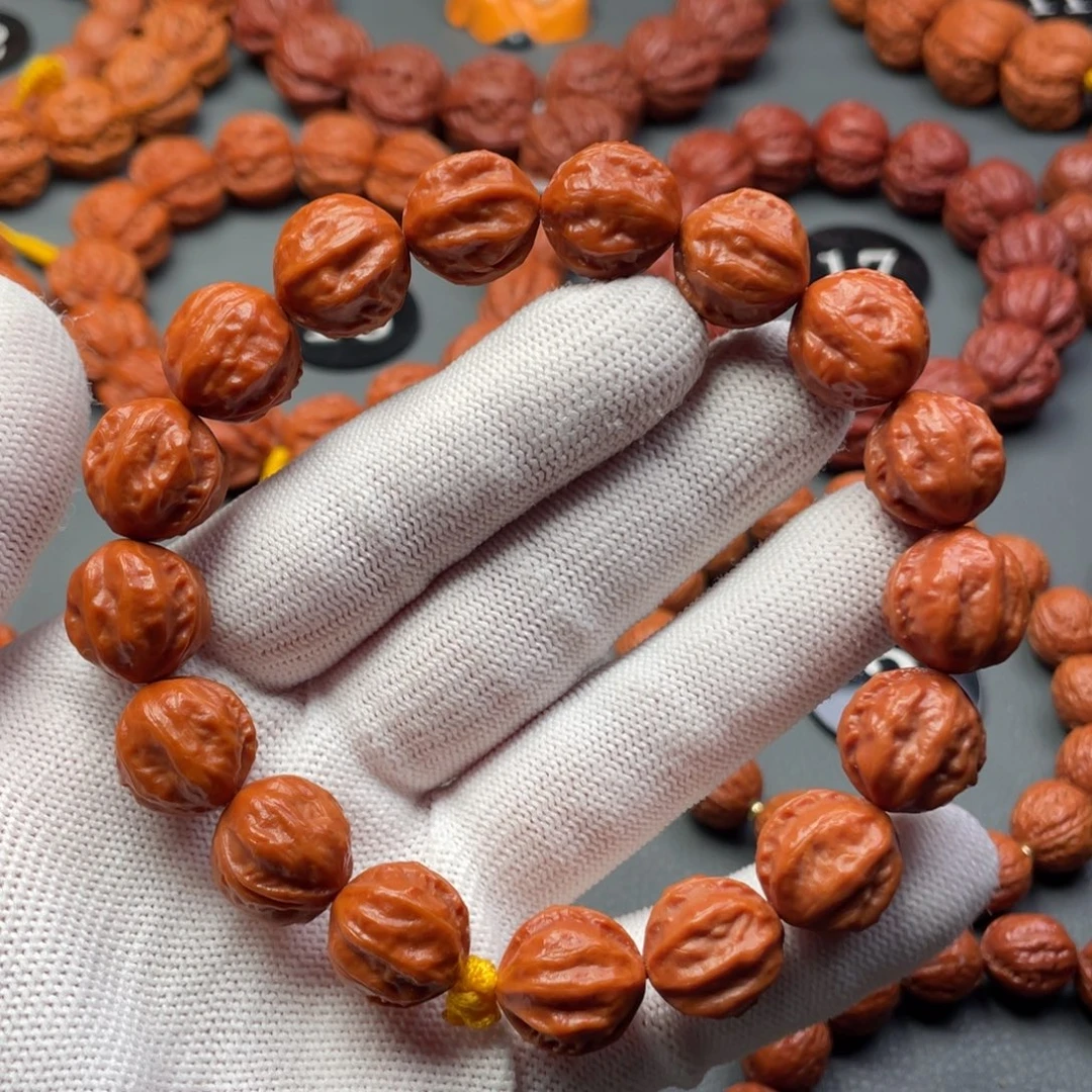 文玩核桃手串野生核桃小龙脊八棱秋子手持