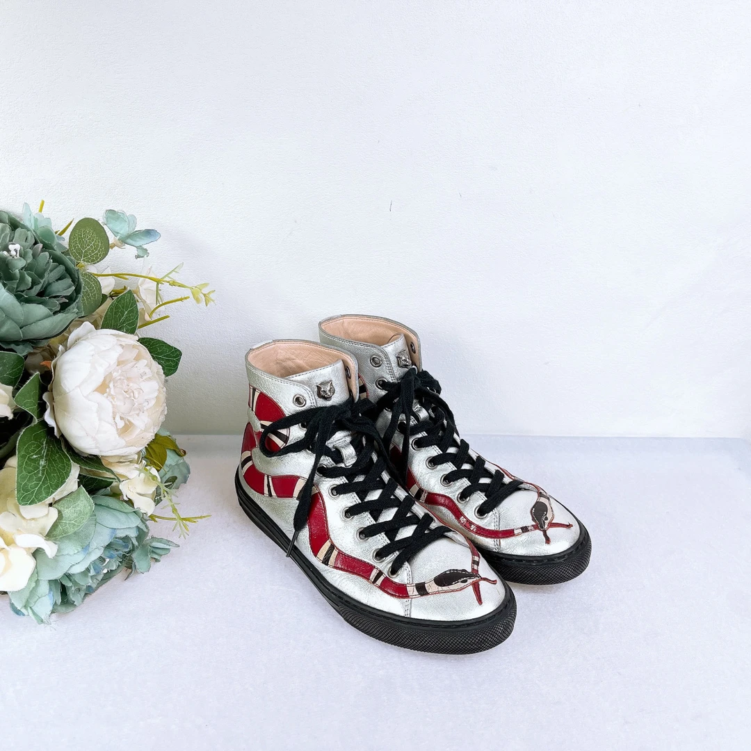 95新 GUCCI/古驰 高帮板鞋/36.5码/Xsps10101