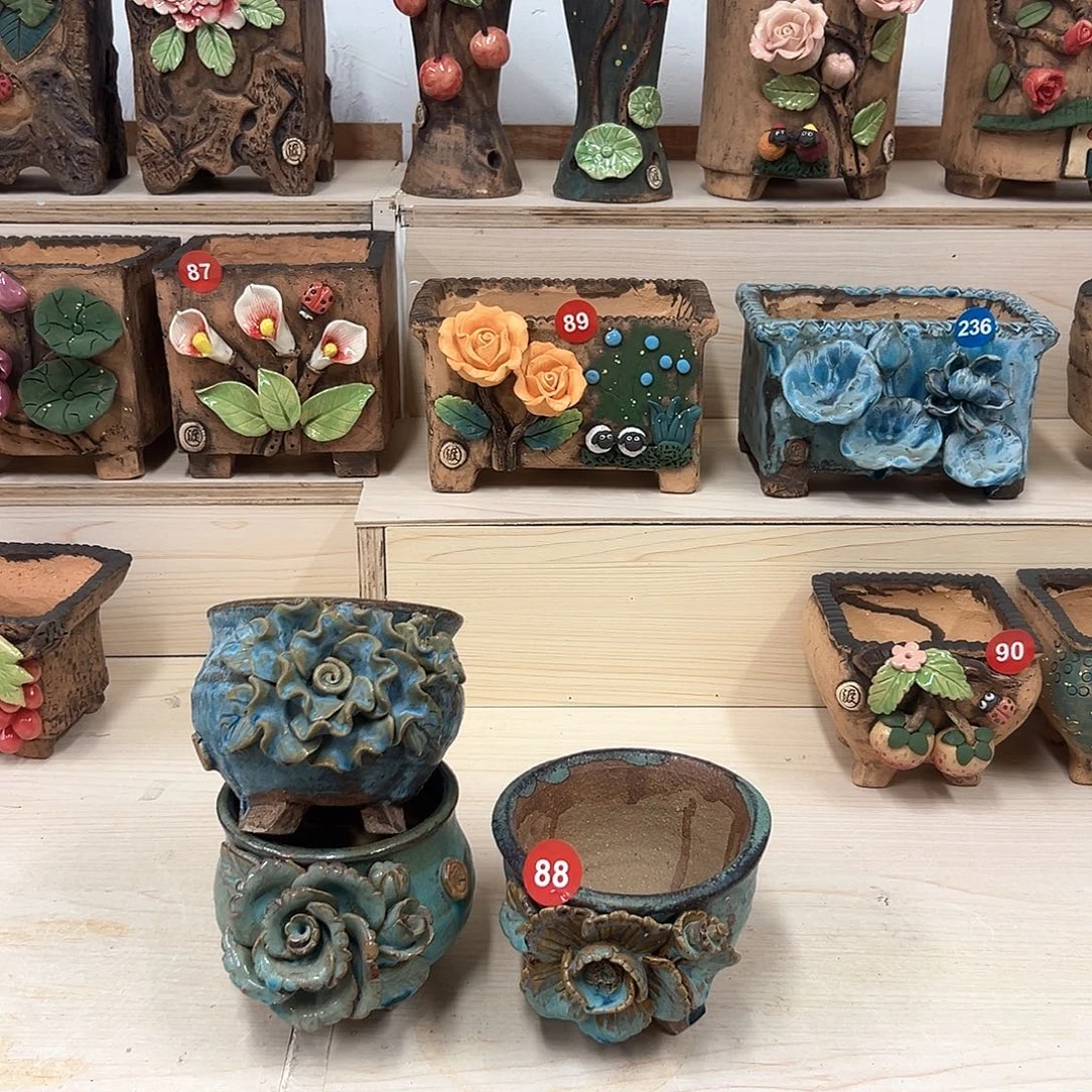 紫砂花盆福利款3个盆