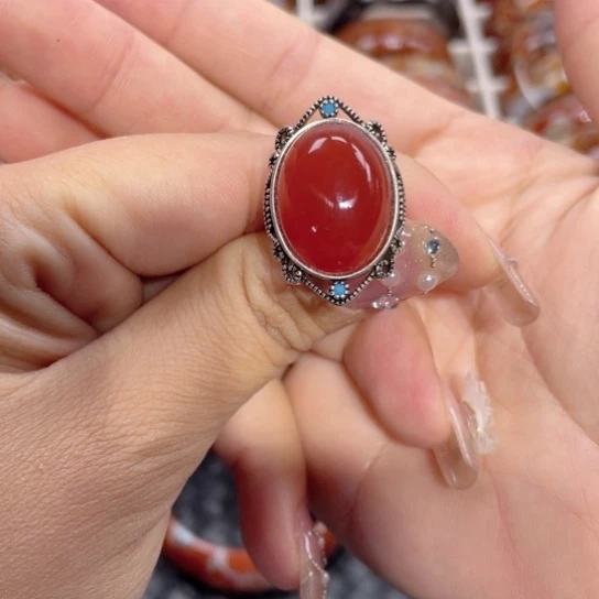 玛瑙/玉髓戒指未镶嵌