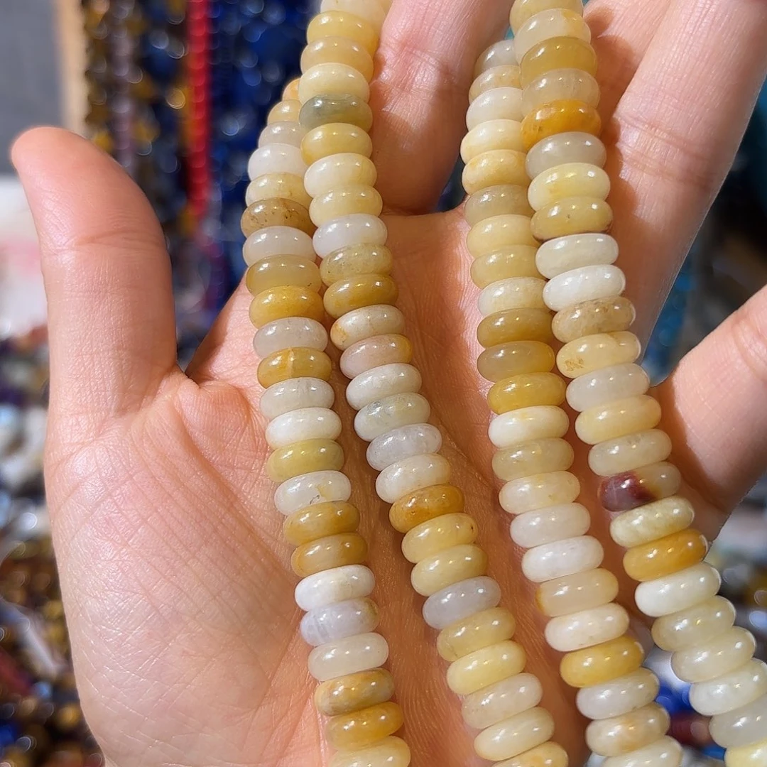 玛瑙/玉髓合金珠宝半成品黄东陵一条4-10