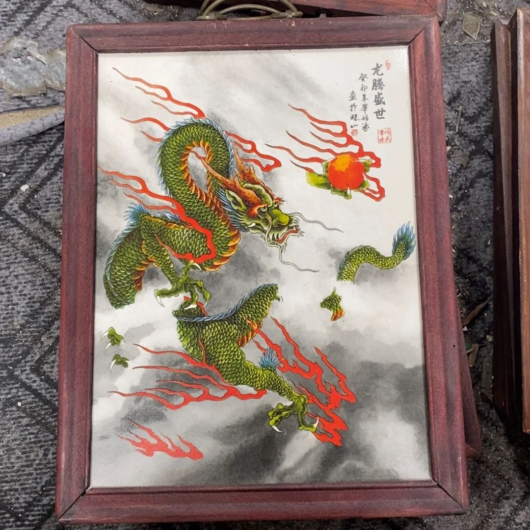 瓷片37*28 景德镇瓷板画柴窑烧制