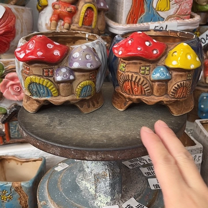 粗陶材质多肉花盆