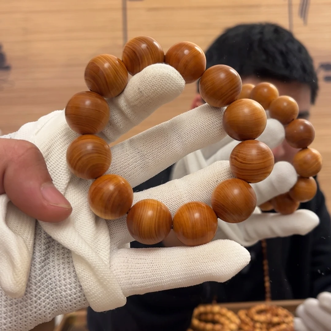 柏木（崖柏）手串/手链20红油蚕丝纹泥膏香料药香味