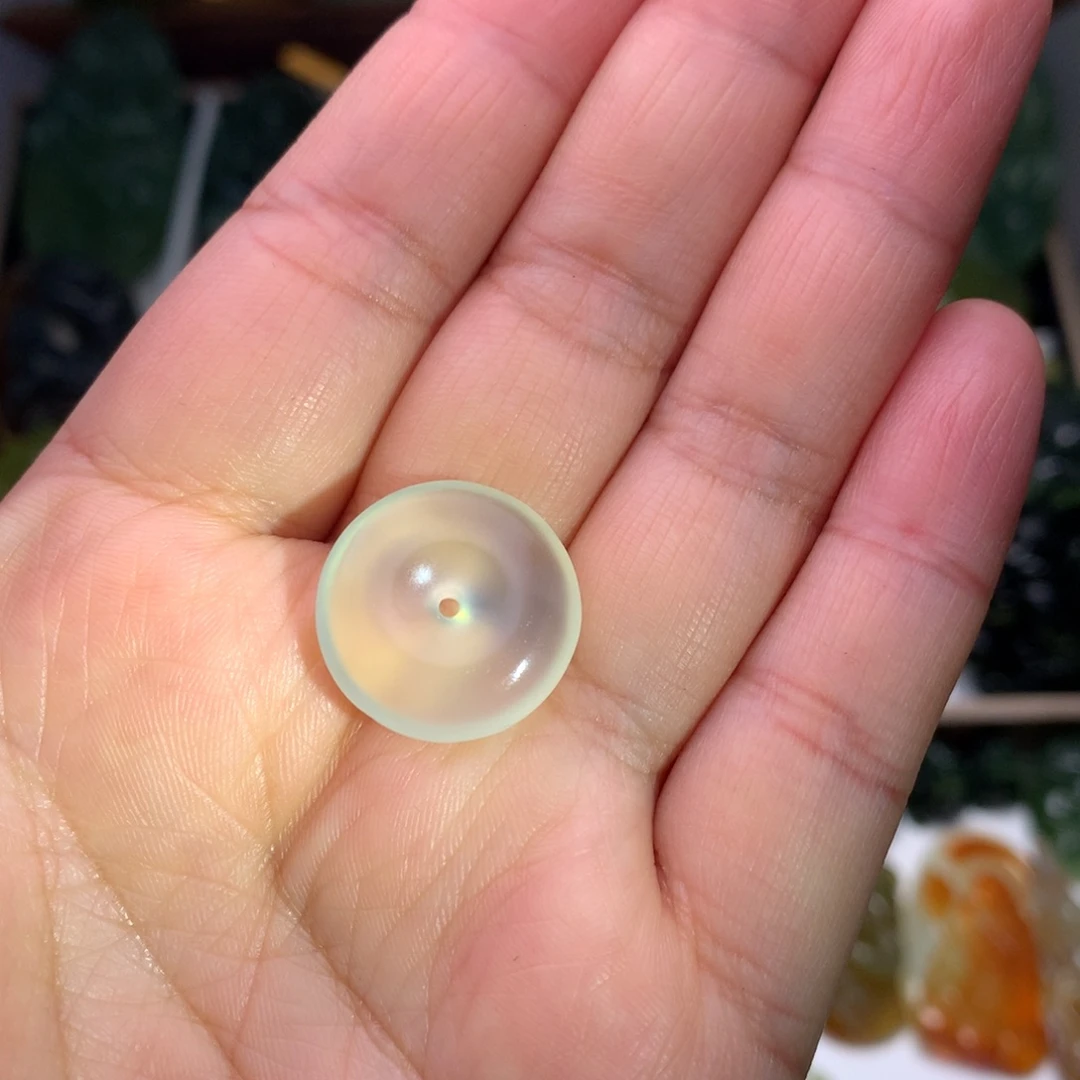 蛇纹石玉未镶嵌挂件平安扣