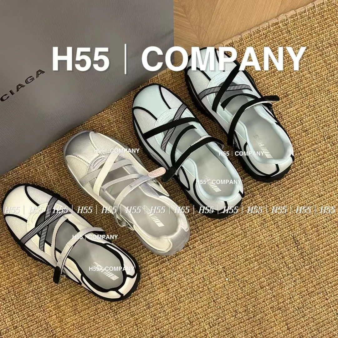 薄荷海～夏季淡颜系芭蕾风户外德训鞋4cm10-2406【N】