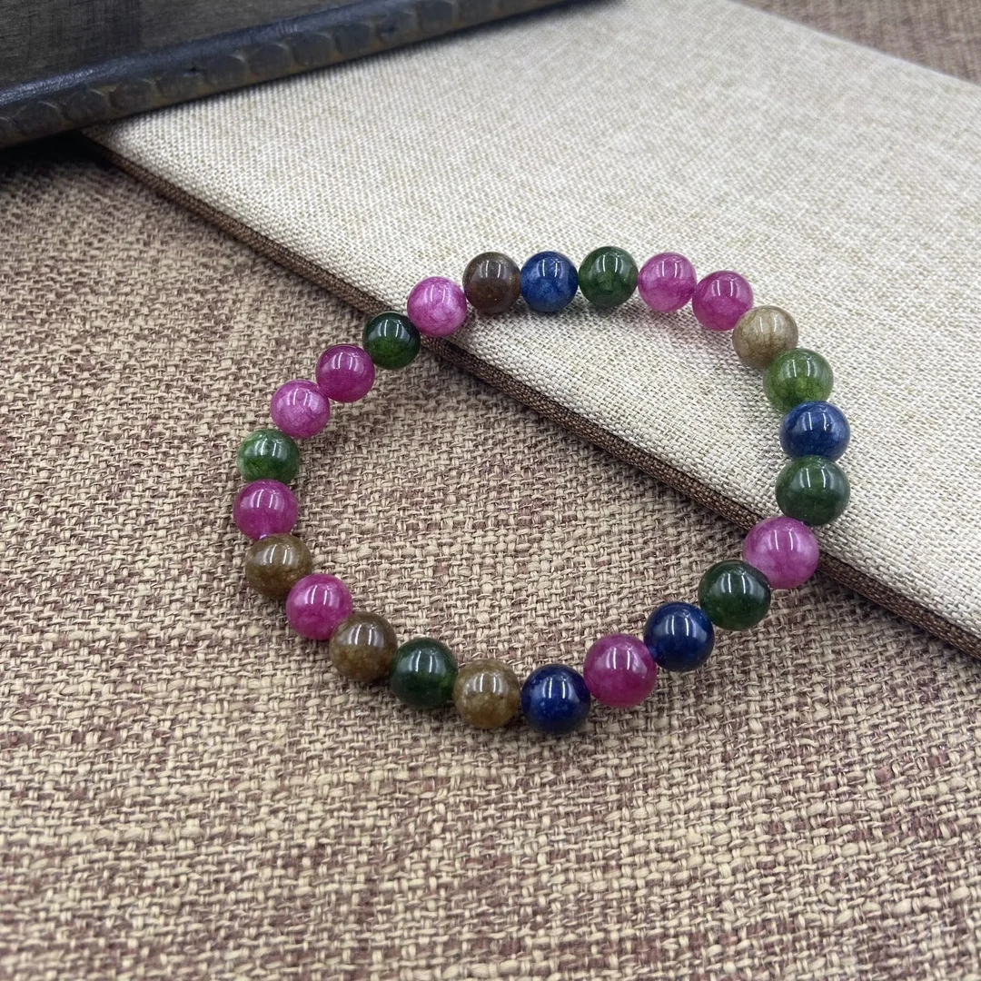 非金属珐琅手链 5419   粉色手链单圈百搭饰品