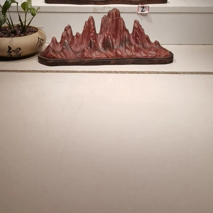 包***容砖雕灵璧石摆件山峰