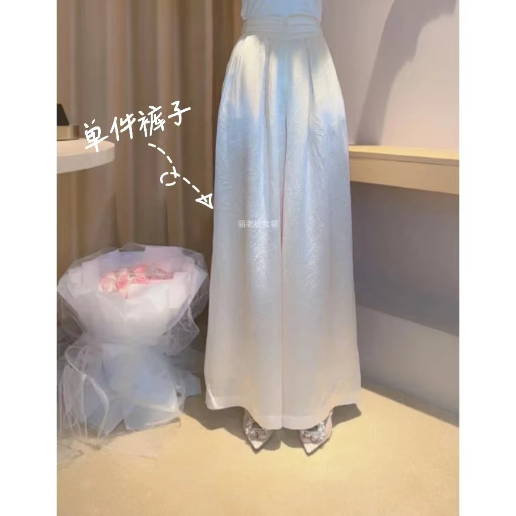 Ling【瘦腰裤】新款春秋薄款气质直筒垂感时尚休闲宽松