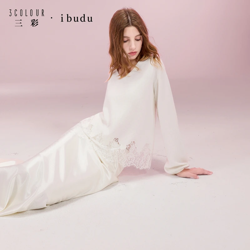 3371三彩ibudu2025秋季新款花边针织衫V领宽松毛衫dbc