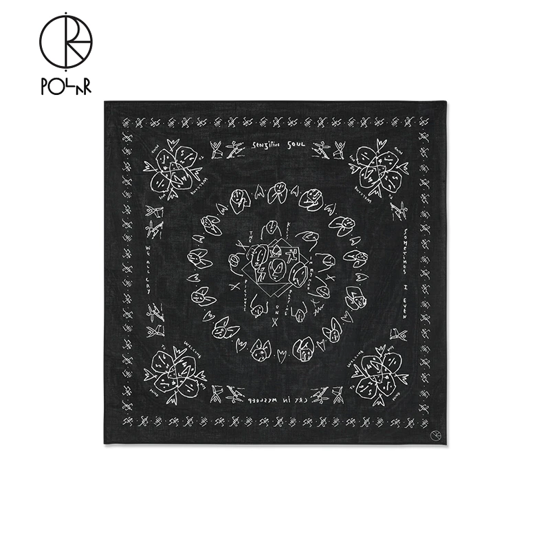 Polar Skate Co Bandana 艺术家设计纯棉潮酷头巾男女街头方丝巾