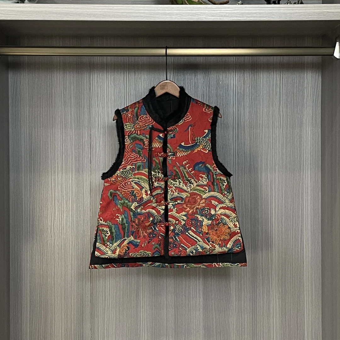 【红妍】2025春季新中式早春外套立领宽松刺绣精致短款上衣