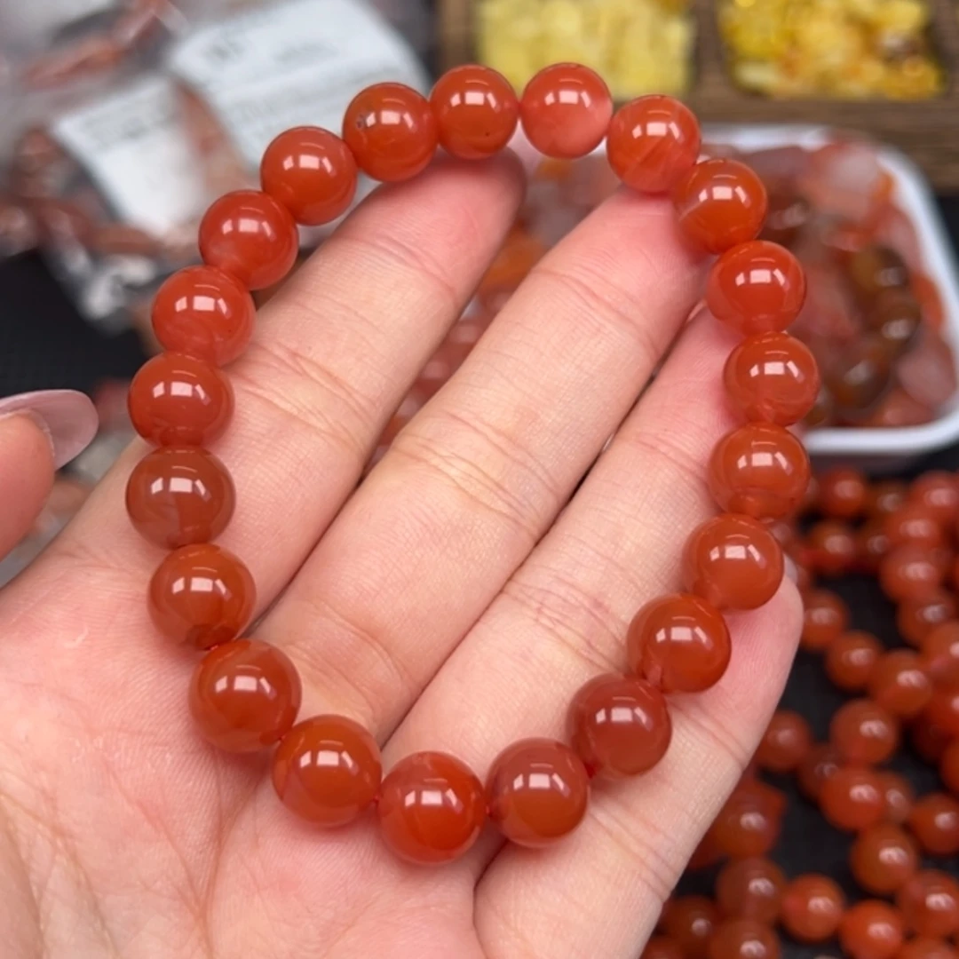 南红玛瑙未镶嵌手链