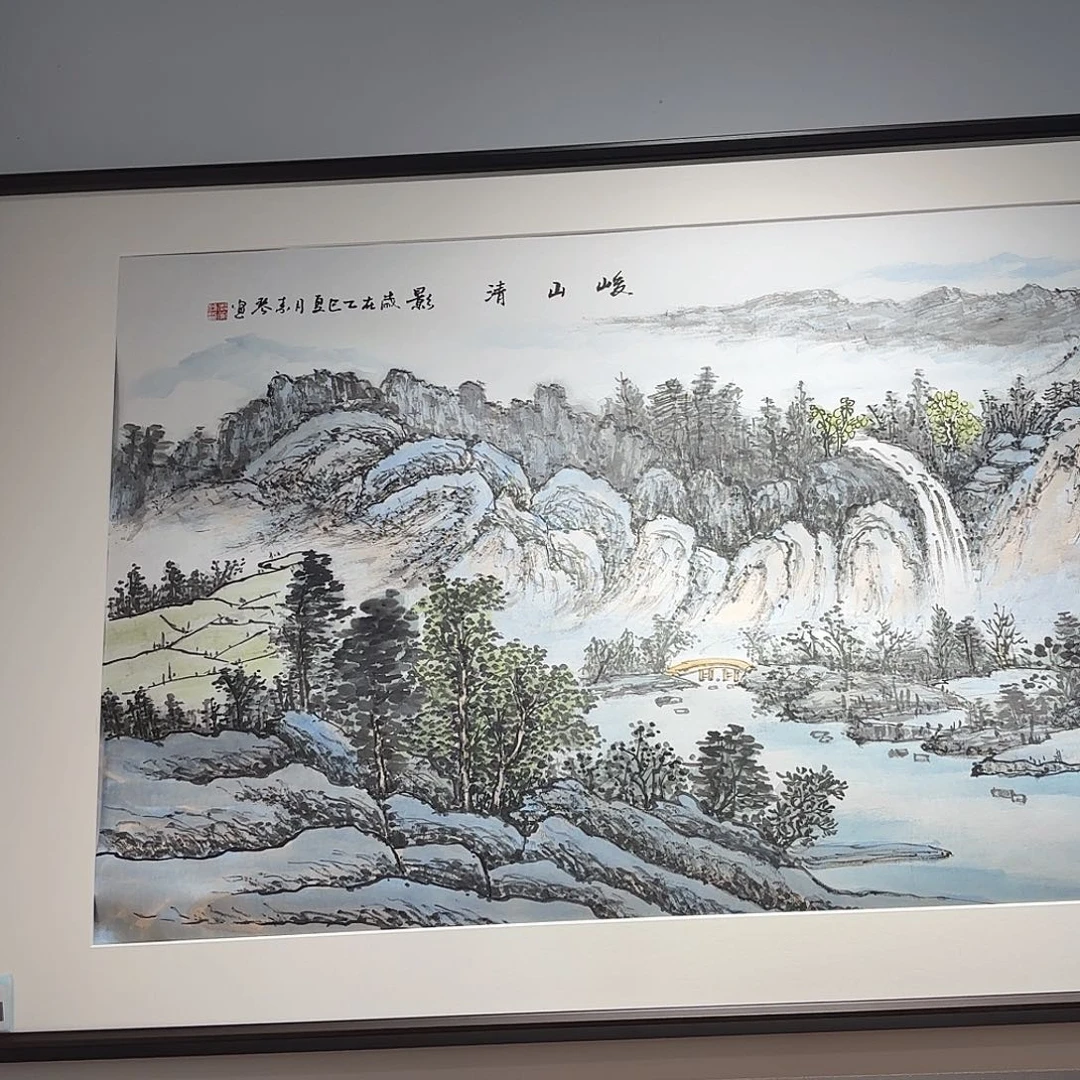 国画峻山清影 11平尺不带框