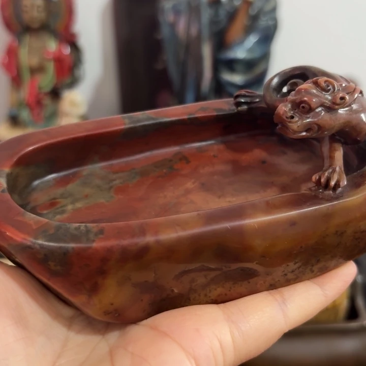 唐***藏石材手工艺品摆件包邮