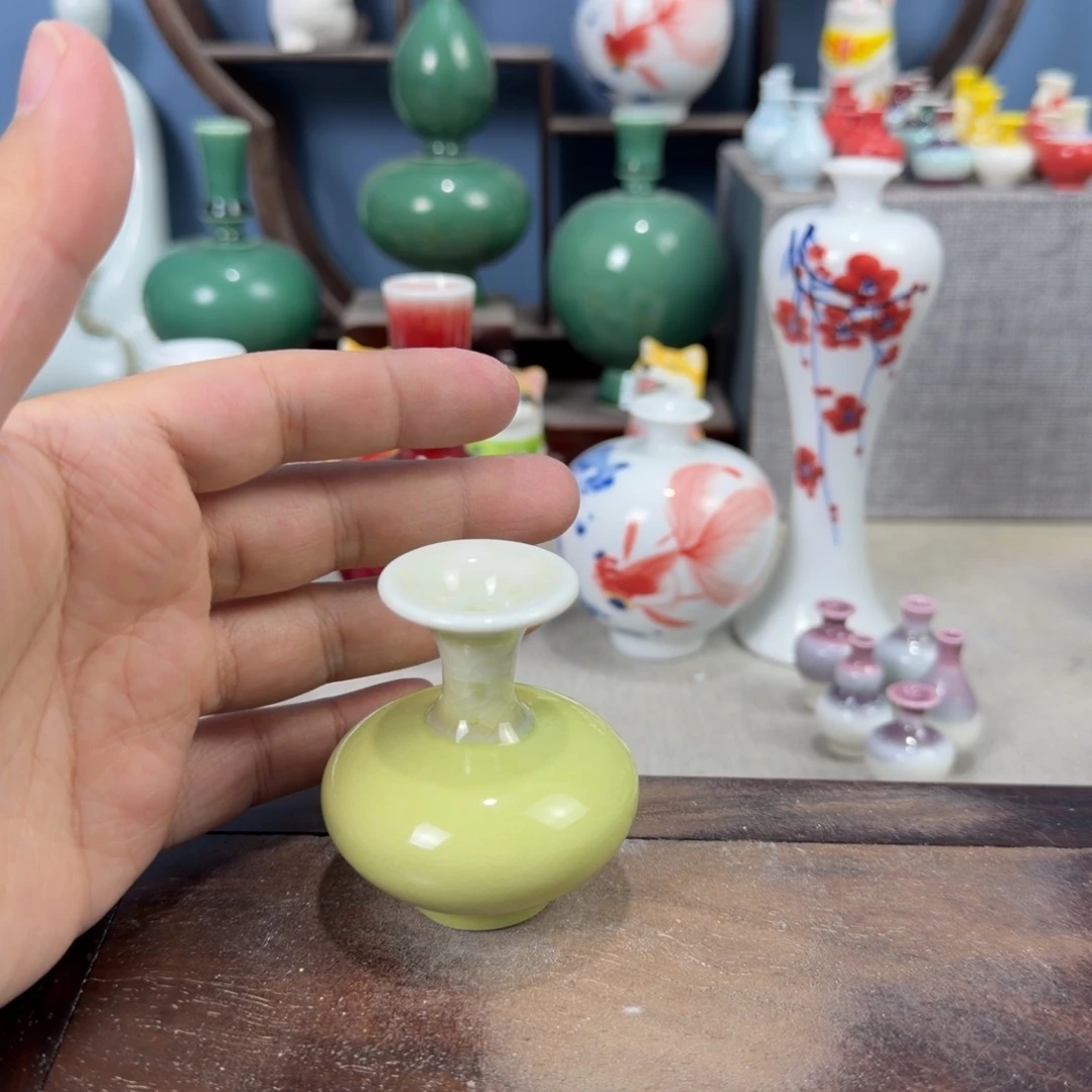 陶瓷手工小花器摆件