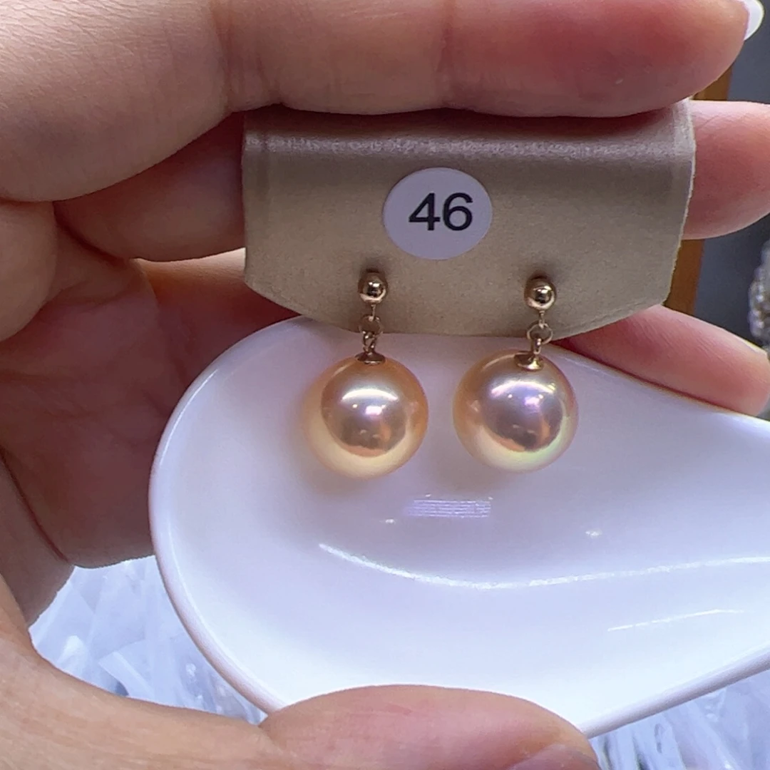 淡水珍珠耳饰银S925镶嵌
