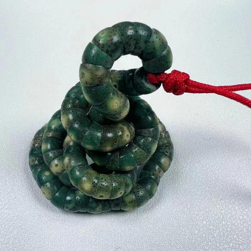 海南原生态星月菩提满绿小青蛇直切大肠7mm