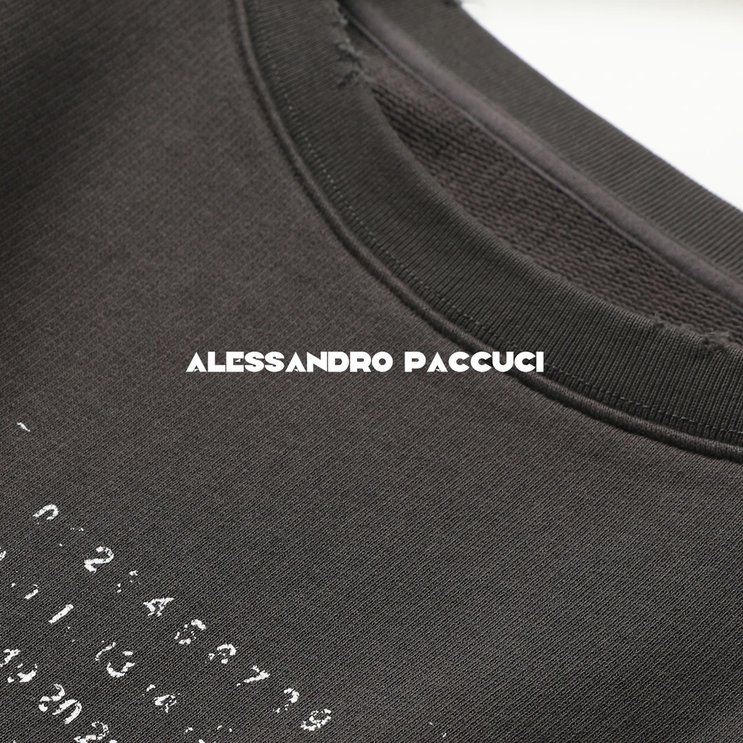 AP洛哥53081TW【斑驳记忆】全棉数字印花磨破做旧风时尚休闲卫衣