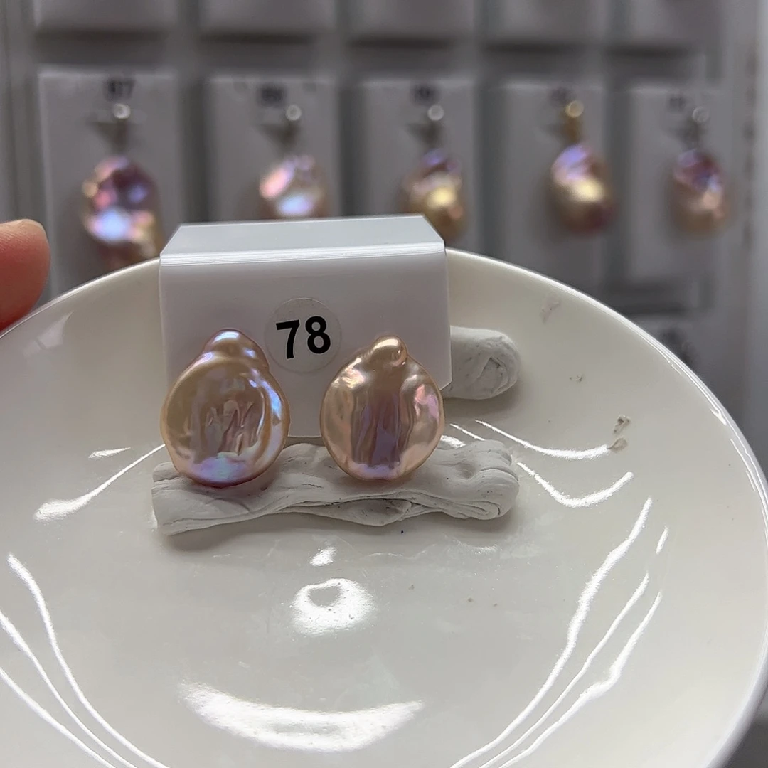 耳饰淡水珍珠银S925镶嵌