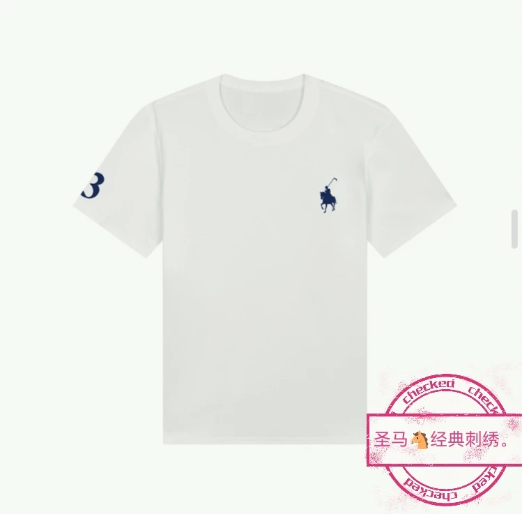 刺绣T恤男女同款高品质时尚百搭经典设计透气男款短袖男士t恤短袖