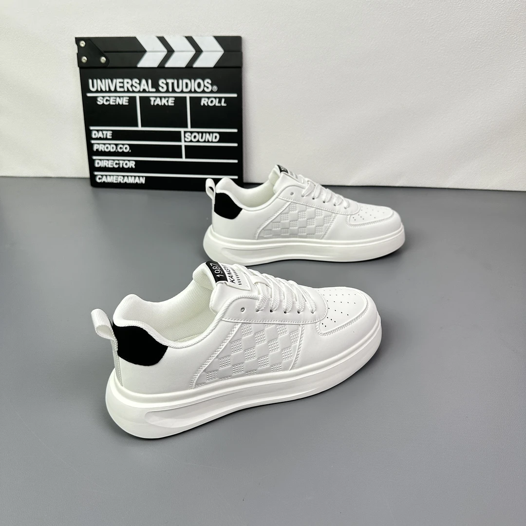 松糕底男士低帮小白鞋2025春秋季新款韩版潮流厚底休闲鞋增高板鞋