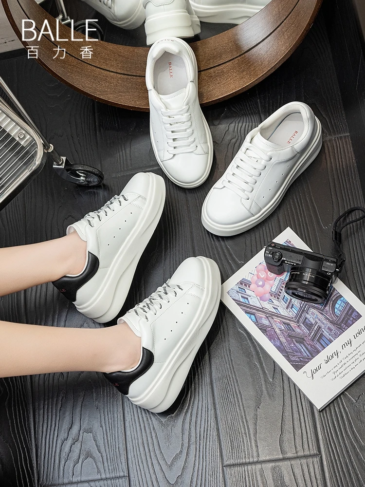 【BALLE】25年新款麦-昆经典时尚百搭小白潮鞋休闲板鞋击上滑板鞋