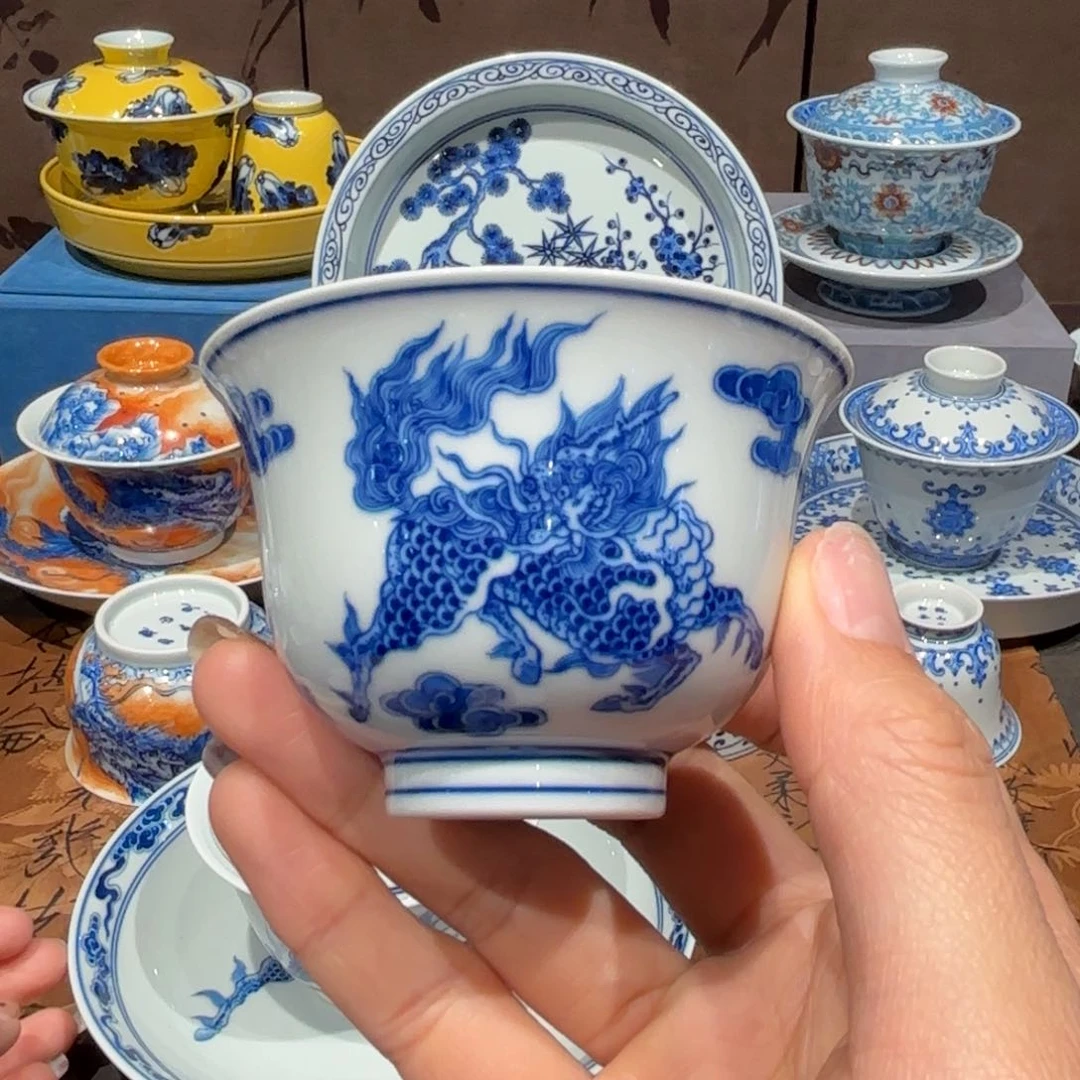 瓷片手工手绘陶瓷茶具