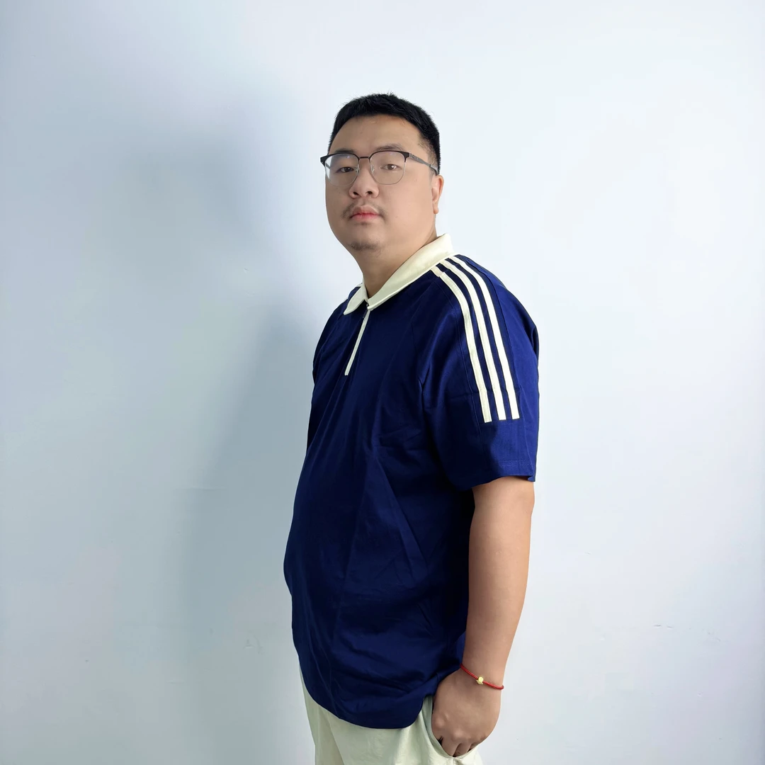 男活力风男装蓝色夏季Polo衫休闲常规短袖半袖拉链