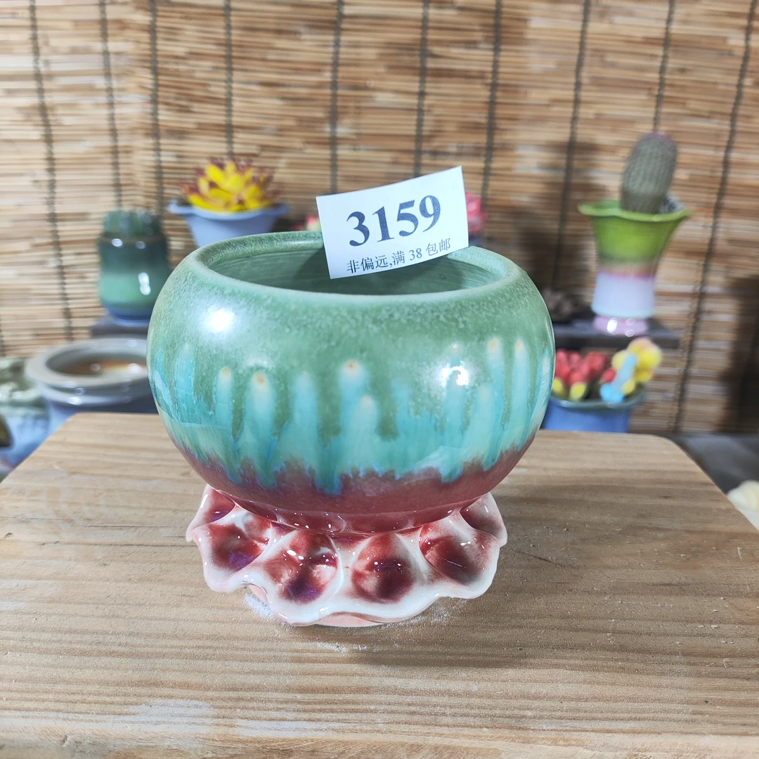 口6高8，3159手工创意多肉花盆摆件迷你多景德镇纯手工制做