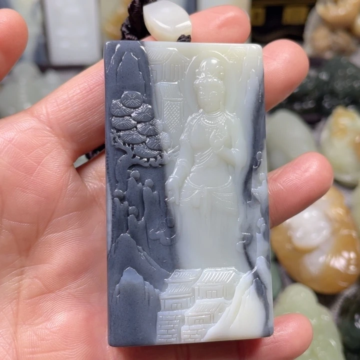 和田玉未镶嵌挂件