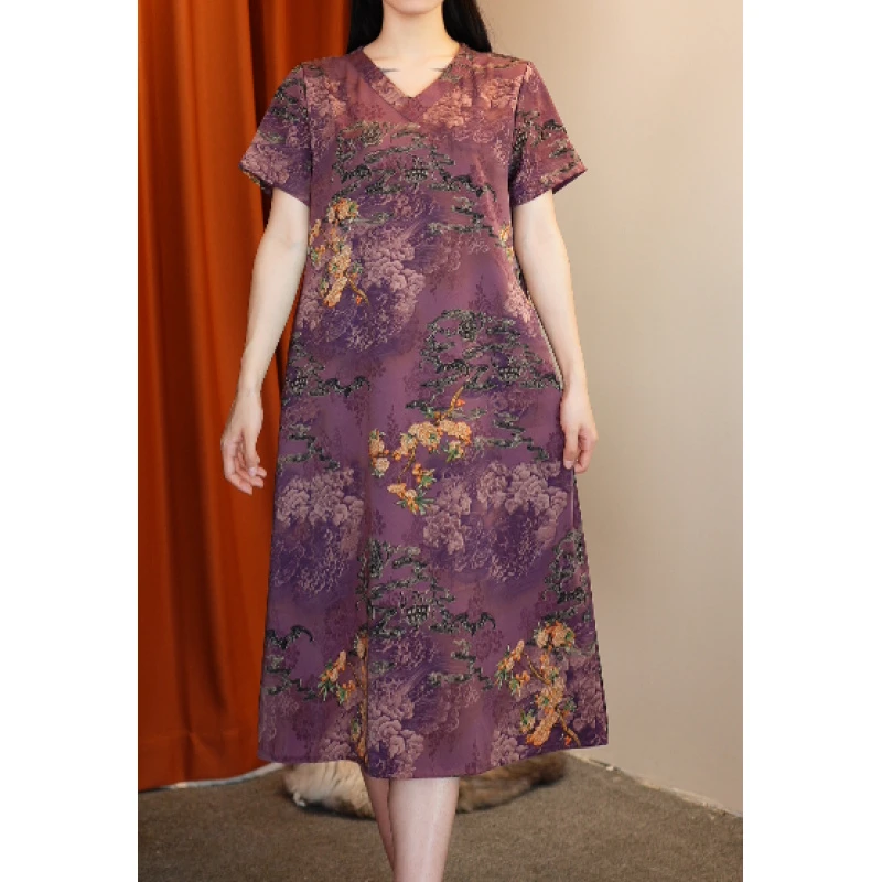 40-夏季大码裙子 紫气东来