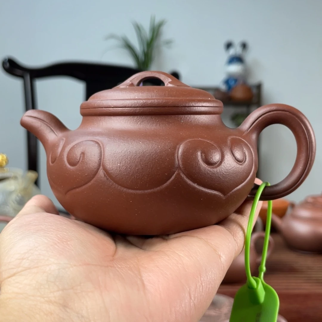 【***C底槽青茶壶仿古如意220cc全手