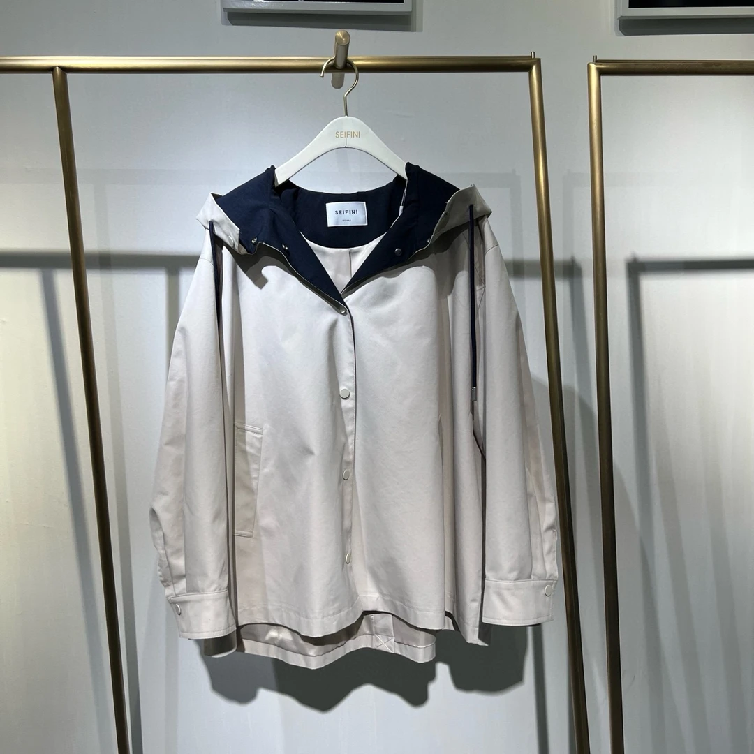 伊家商场同款2025春季新款连帽风衣小个子外套女3G2160091