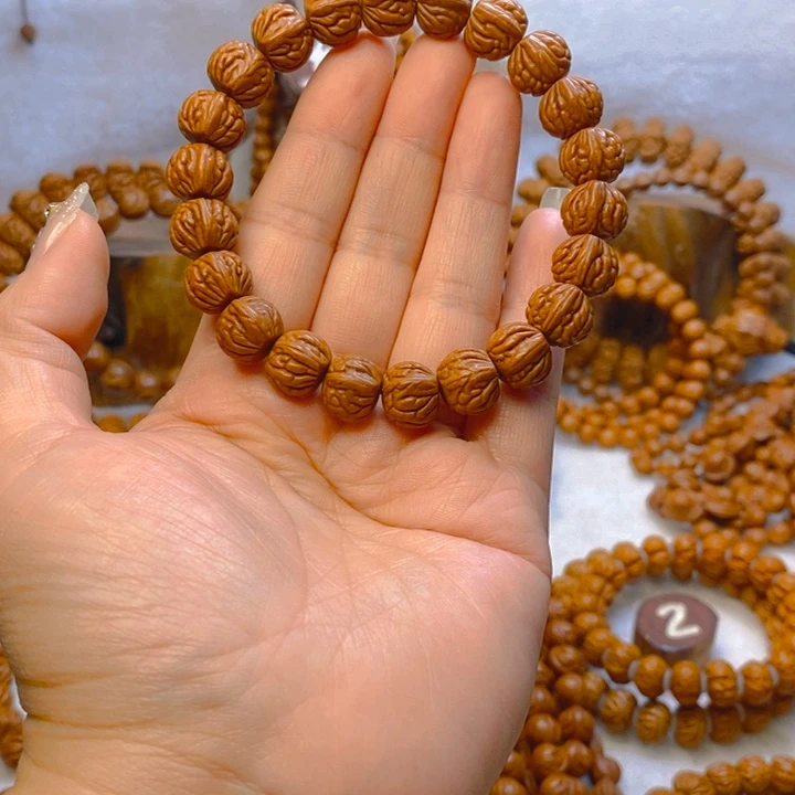 吊坠桃核忧***迦顶货双脊龙单圈