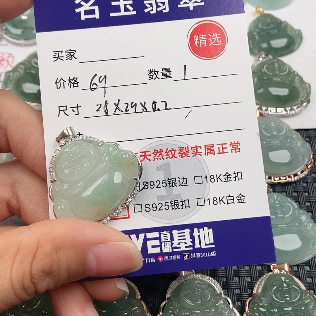 翡翠银S925镶嵌颈饰
