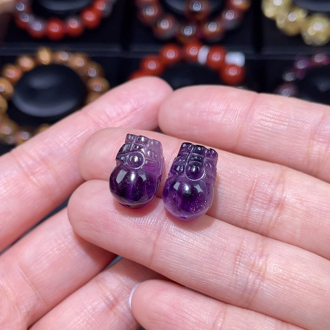 水晶紫超七貔貅多样型发其一未镶嵌*️****