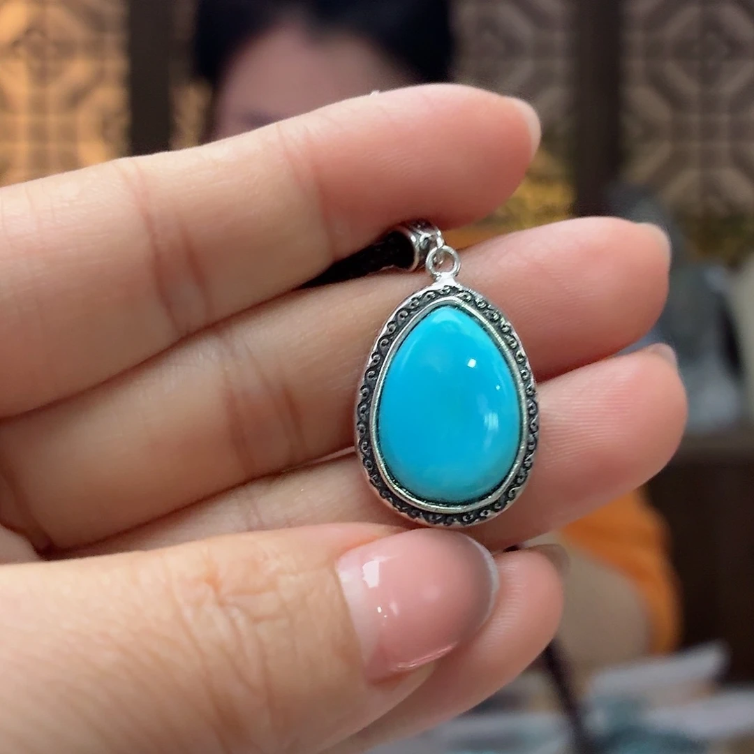 银S925镶嵌绿松石珠宝奇石