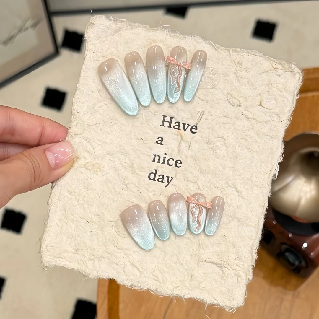 W.《水镜奶冻》纯手工穿戴甲